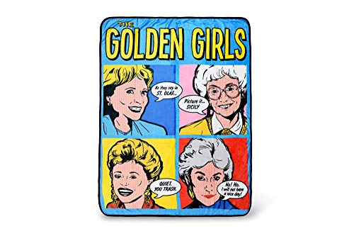 Just Funky Golden Girls Pop-Art Throw Blanket | Golden Girls Quotes | 60 x 45 Inches von Just Funky