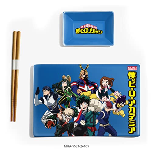 Just Funky My Hero Academia Sushi-Teller-Set, Deku Japanisches Geschirr-Sushi-Set von Just Funky