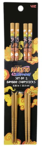 Naruto Shippuden Essstäbchen-Set, 2 Stück, offizielle Naruto Sammlerstück, inklusive 2 passenden Sets mit einer Länge von 21 cm von Just Funky