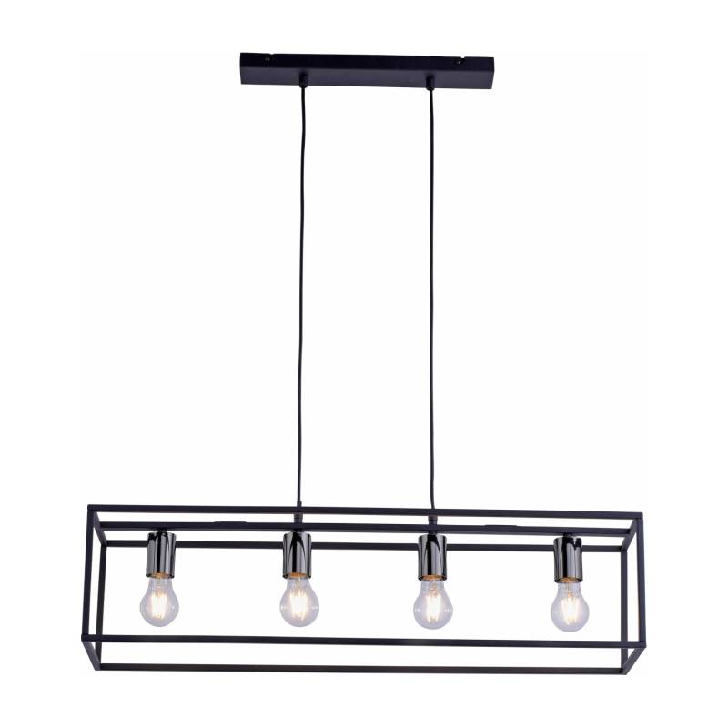 JUST LIGHT. Pendelleuchte Fabio Schwarz 4-flammig von Just Light.