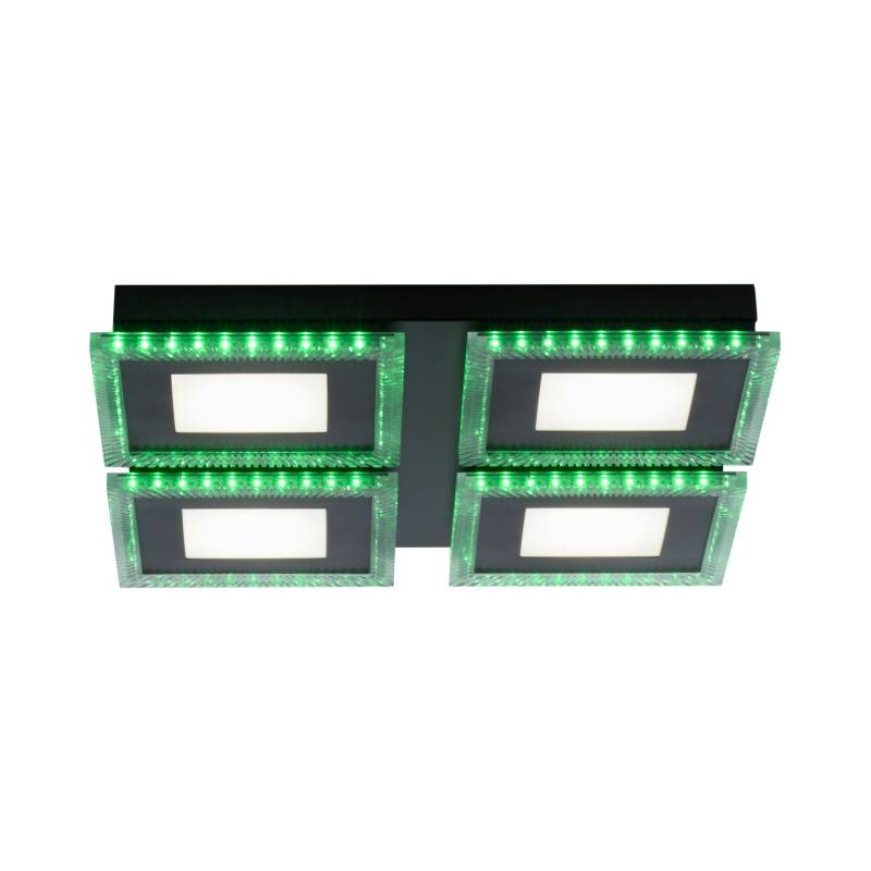 Just Light Deckenleuchte Acri 5 cm x 44 cm 4-flammig Schwarz von Just Light.