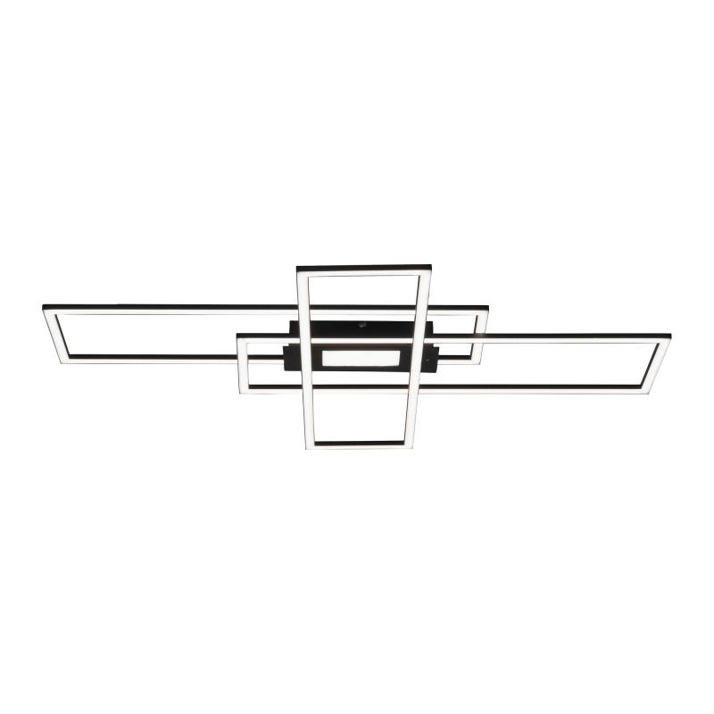 Just Light Deckenleuchte 'Asmin' schwarz 98,9 x 69,4 x 6,8 cm von Just Light