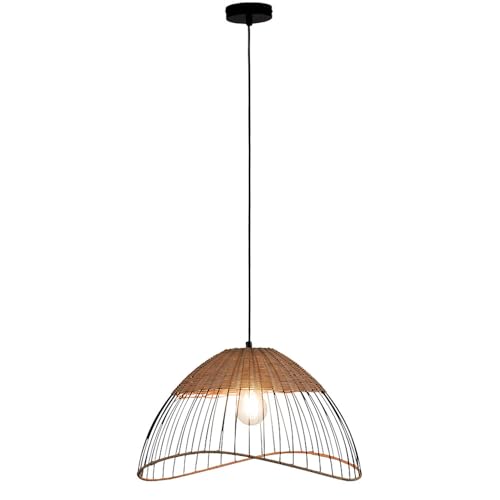 Just Light. Hängeleuchte Metallkäfig schwarz Esszimmerleuchte Rattan Pendelleuchte Holz Geflecht, LED 7W 806Lm warmweiß, DxH 48x120 cm Just Light. Hängeleuchte Metallkäfig schwarz Esszimmerleuchte Rattan Pendelleuchte Holz Geflecht, LED 7W 806Lm warmweiß, DxH 48x120 cm von Just Light.
