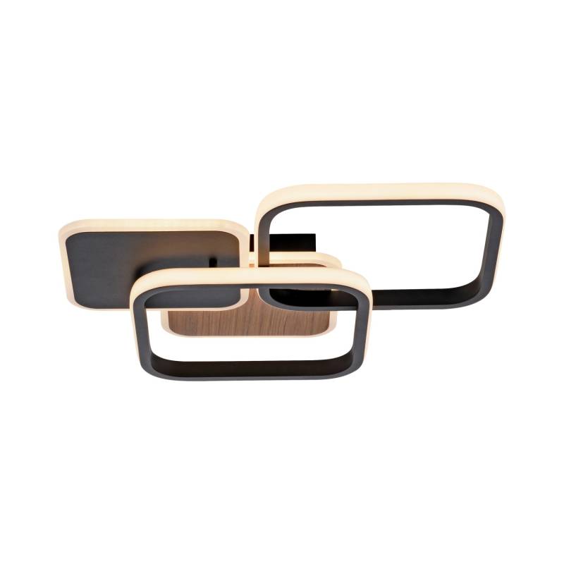 Just Light LED-Deckenleuchte Sevent 8,7 cm x 39,4 cm Holzdekor von Just Light.