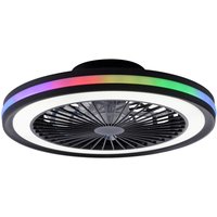 Just Light LED-Deckenventilator schwarz B/H/L: ca. 45,5x14x45,5 cm max. 36 W von Just Light