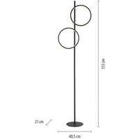 Just Light LED Stehleuchte schwarz Eisen 2 Brennstellen von Just Light
