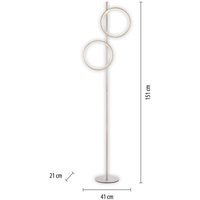 Just Light LED Stehleuchte silber Eisen 2 Brennstellen von Just Light