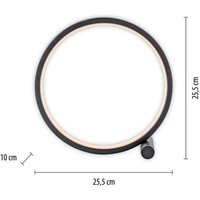 Just Light LED Tischleuchte schwarz Eisen D: ca. 25 cm 1 Brennstellen von Just Light