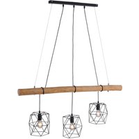 Just Light Pendelleuchte 15503-18 Eisen Holz Kunststoff B: ca. 120 cm E27 3 Brennstellen von Just Light