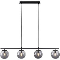 Just Light Pendelleuchte BIG WIDOW 14604-18 schwarz Metall Rauchglas B/H: ca. 100x150 cm E14 4 Brennstellen von Just Light