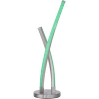 Just Light Smarte LED-Tischleuchte SWING 11991-55 stahlfarbig Kunststoff Eisen B/H/T: ca. 13x49x13 cm 2 Brennstellen von Just Light