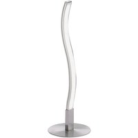 Just Light Tischleuchte 15128-55 Edelstahloptik weiß Metall Kunststoff H: ca. 30 cm von Just Light