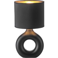 Just Light Tischleuchte schwarz Kunststoff Stoff Keramik H/L/D: ca. 30x16x16 cm null 1 Brennstellen von Just Light