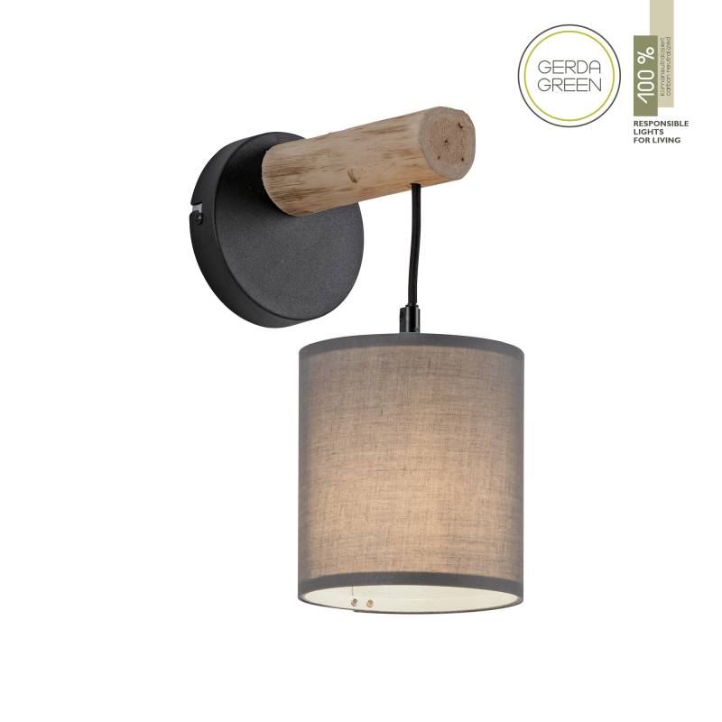 Just Light Wandleuchte 'Green Tribu' taupe 13,5 x 29,5 x 21 cm von Just Light
