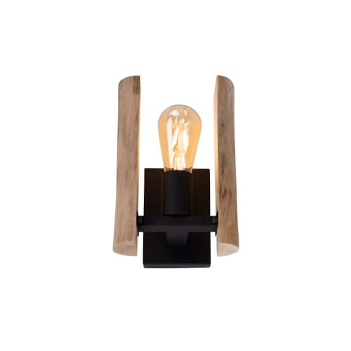 Just Light Wandleuchte Holzlampe Wandlampe Schlafzimmerleuchte 1 flammig H 25 cm von Just Light.