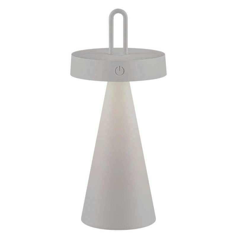 Just Light. LED-Akku-Tischleuchte Alwa Greige 28,9 cm x Ø 12,8 von Just Light.