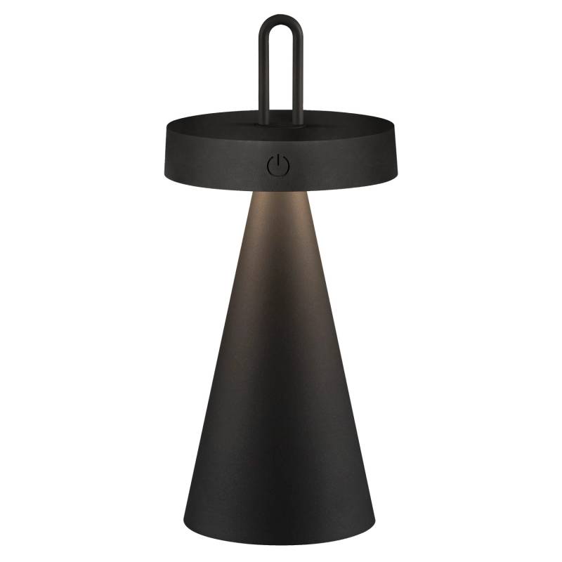 Just Light. LED-Akku-Tischleuchte Alwa Schwarz 28,9 cm x Ø 12,8 von Just Light.