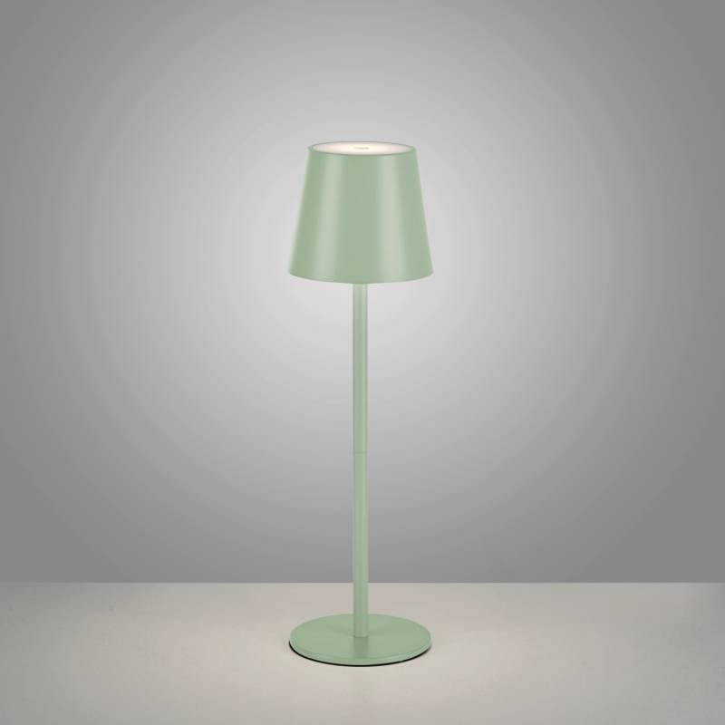 Just Light. LED-Akku-Tischleuchte Euria Grün 37 cm x Ø 110 von Just Light.