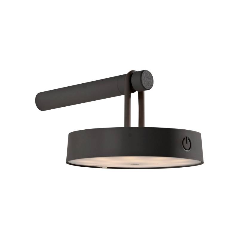 Just Light. LED-Akku-Wandleuchte Arma Schwarz 8,7 cm x 19 cm x 12,8 cm von Just Light.