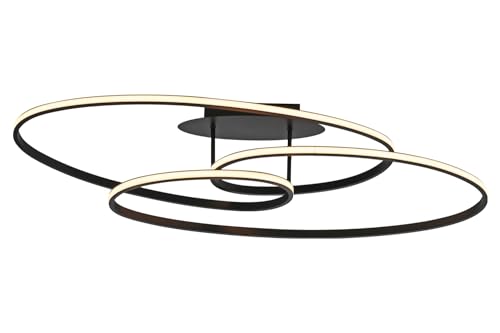 Just Light. LED-Deckenleuchte - 79,5 x 29,5 cm - Schwarz - Kunststoff von Just Light.
