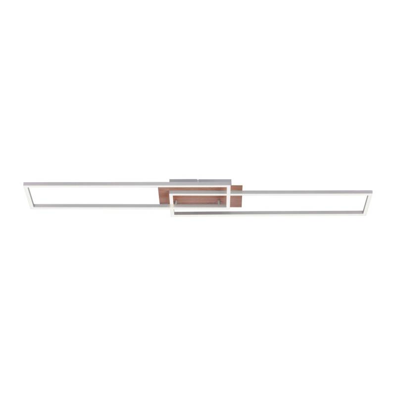 Just Light. LED-Deckenleuchte Iven Holzdekor 110 x 25 cm von Just Light.