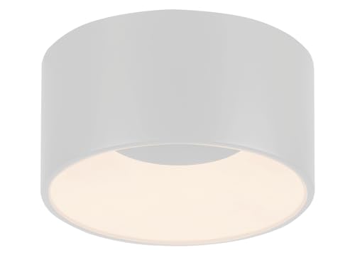 Just Light. LED-Deckenleuchte - Ø 16 cm - Weiß - Kunststoff - dimmbar von Just Light.