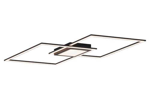 Just Light. LED-Deckenleuchte - Schwarz - Weiß - Kunststoff - Metall - 106 x 37 cm von Just Light.