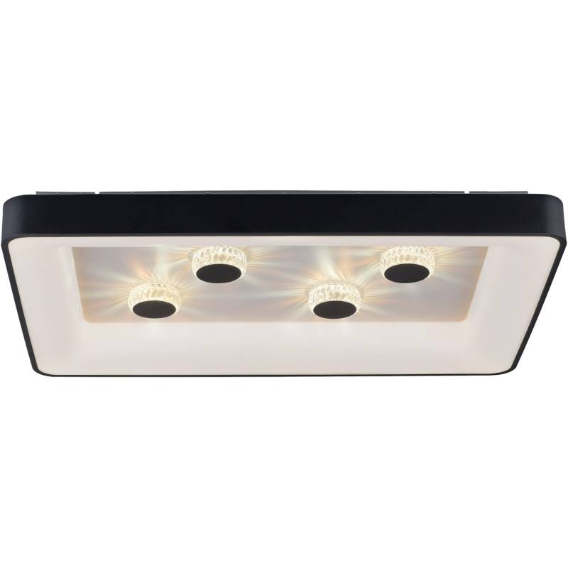 Just Light. LED-Deckenleuchte Vertigo Schwarz 90,5 x 60,5 cm von Just Light.