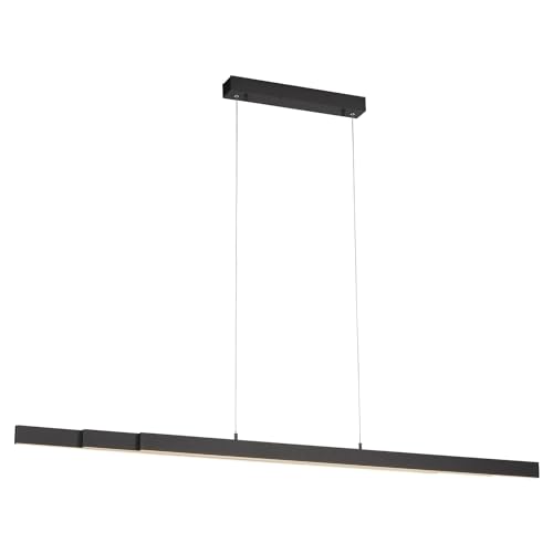 Just Light. LED-Pendelleuchte - 165 x 100 cm - 3-flammig - Anthrazit - Weiß - Aluminium - Acryl - breiten- und höhenverstellbar von Just Light.