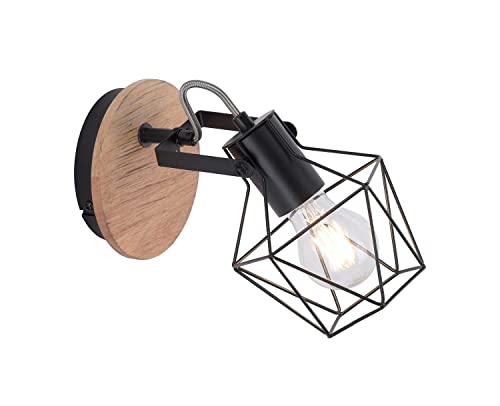 Just Light. Wandleuchte Wandspot Wandlampe Wandbeleuchtung | 1-flammig | E27 | Holz | Metall | Braun | Schwarz | Schwenkbar Just Light. Wandleuchte Wandspot Wandlampe Wandbeleuchtung | 1-flammig | E27 | Holz | Metall | Braun | Schwarz | Schwenkbar von Just Light.
