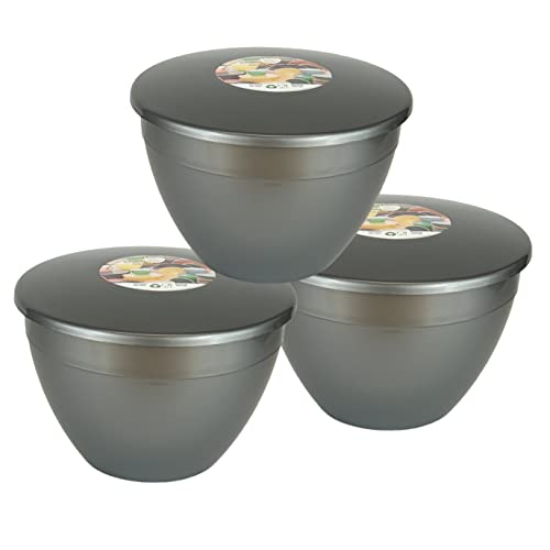Just Pudding Basins Limitiertes Behälter-Set (3 Stück), silber, 2-pint, 1.14lt von Just Pudding Basins