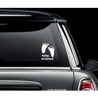 Baby On Board Fuß Foot Print Auto Fahrzeug Aufkleber - Funny Humor Kid Kinder Van Bike Motorrad Boot Wand Laptop Ipad Fenster von JustBlingit30