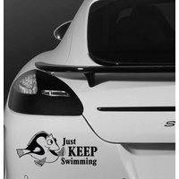 Dory Halten Finding Nemo Auto Fahrzeug Aufkleber - Lustige Humor Fisch Marine Van Bike Motorrad Boot Wand Laptop Ipad Fenster Nur Schwimmen von JustBlingit30