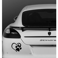 Herz-Pfote Liebe Tier Haustier Print Auto Stoßstange Fahrzeug Aufkleber - Lustige Humor Van Bike Motorrad Boot Laptop Ipad Fenster Wand von JustBlingit30