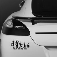 Wir Aßen Ihr Strichmännchen Familienauto Stoßstange Fahrzeug Aufkleber - Lustig Humor Van Bike Motorrad Wand Laptop Ipad Fenster von JustBlingit30