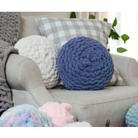 Hand Gestricktes Kissen, Grobstrick Chunky Chenille Wohnkultur, Schlafzimmer Dekor, Akzentkissen von JustBloomDesigns