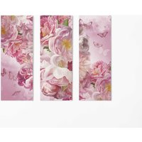 Rosa Pfingstrosen Wand Kunst 5 Panel Bilder Design Leinwand Set Schmetterlinge Zimmer Dekor Hd Gedruckt Poster Home Decor Wandkunst Mit Rahmen Jd0619 von JustCoolDesignArt