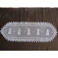 Schneemann Tischläufer von JustCrocheting
