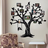 Großer Stammbaum, Holzbilderrahmen Collage, Großer Baum Des Lebens Wandaufkleber, Familienbilder Familiengeschenk von JustLikeWood