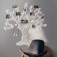 Hölzerner Baum Des Lebens Mit Bilderrahmen Und Led-Beleuchtung, Großer Led-stammbaum, Familienfotocollage von JustLikeWood