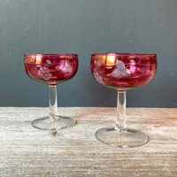 1950Er Jahre Champagner Gläser - Champagne Coupés 2Er Set von JustSmashingDarling