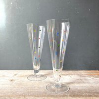 2 1950Er Jahre Polka Dot Pilsner Gläser - Set Mit Biergläsern von JustSmashingDarling