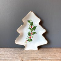 Vintage Keramik Weihnachtsbaum Servierteller von JustSmashingDarling