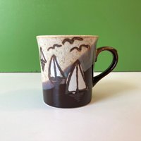 Vintage Otagiri Tasse Mit Segelbooten - Made in Japan von JustSmashingDarling