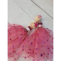 Liebesfee/Engel Baumfee Feenpuppe Holzpuppe Baumfigur Weihnachtsfee Vintage Stil Fee Rosa Von Justsosara von JustSoSara