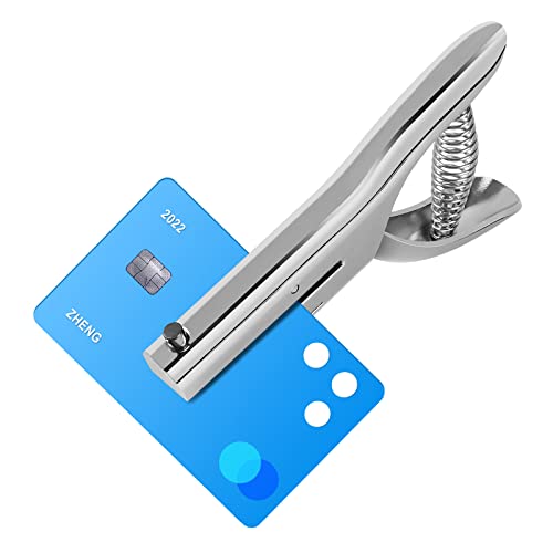 8 mm Silber Einzelloch Locher Metall Lochzange Papier Locher Hochleistungslocher als Schreibtischzubehör idealer Lochstanzer für Ordner von Justdfine