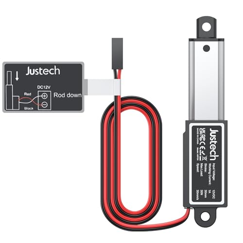 Justech Micro Linear Actuator 12V 30N Linearantrieb Motor 30mm Mini Electric Lineartechnik für Auto Auto RV Elektrischer Türöffner Linearmotor Linearantrieb 30N 30mm Linearaktuator Motor von Justech