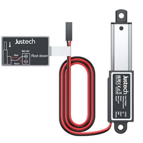 Justech Micro Linear Actuator 12V 30N Linearantrieb Motor 30mm Mini Electric Lineartechnik für Auto Auto RV Elektrischer Türöffner Linearmotor Linearantrieb 30N 30mm Linearaktuator Motor von Justech