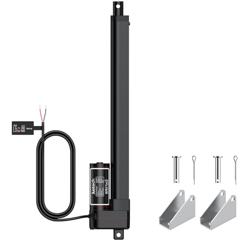 Justech Linear Actuator Lineartechnik-Aktuatoren 2000N 300mm Hub max 8mm/s Linearantrieb Linearmotor mit Montagehalterungen Heavy Duty IP65 für Auto RV Elektrischer Türöffner Fensteröffner usw Justech Linear Actuator Lineartechnik-Aktuatoren 2000N 300mm Hub max 8mm/s Linearantrieb Linearmotor mit Montagehalterungen Heavy Duty IP65 für Auto RV Elektrischer Türöffner Fensteröffner usw von Justech