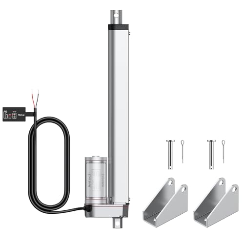 Justech 1500N 250mm Hub max Linearantrieb Linearmotor 10mm/s Geschwindigkeit Lineartechnik Aktuatoren DC 12V Gleichstrommotor Electric Motor Putter Verstellantrieb Toröffner für Elektronische usw von Justech